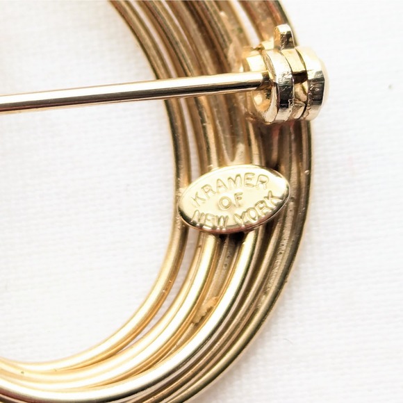 Vintage Kramer New York Atomic Brooch Lapel Pin - Picture 6 of 7